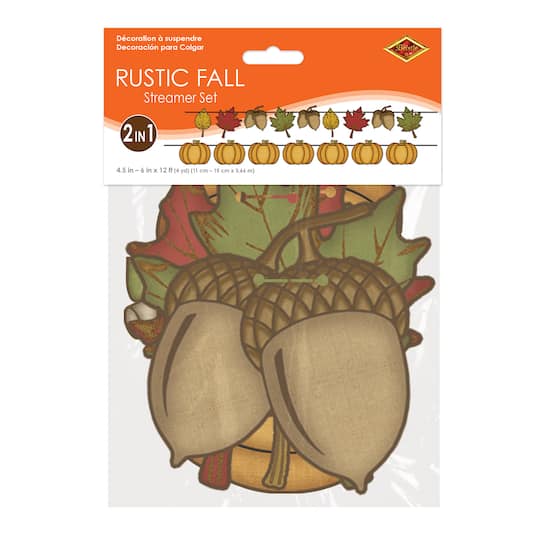 Beistle Rustic Fall Streamer Set